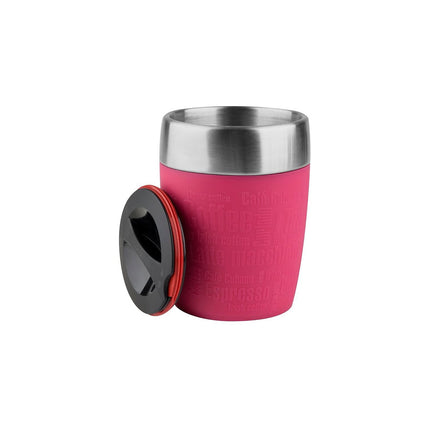 Mug isotherme EMSA de transport 0.2L inox framboise