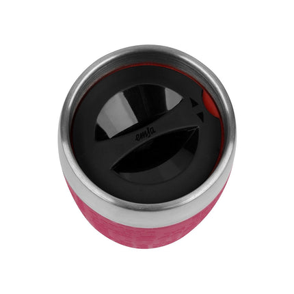 Mug isotherme EMSA de transport 0.2L inox framboise