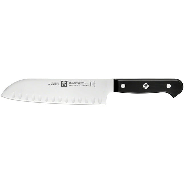 Couteau japonais ZWILLING Gourmet santoku avec alveoles 18 cm