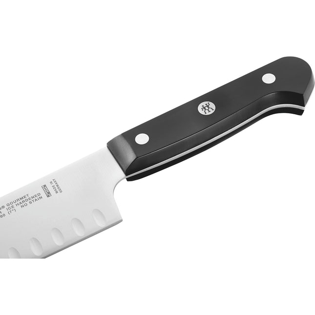 Couteau japonais ZWILLING Gourmet santoku avec alveoles 18 cm