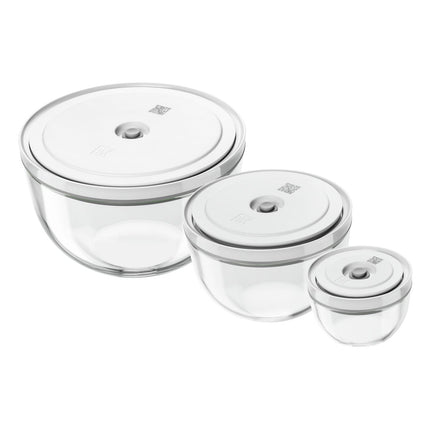 Boîte hermétique ZWILLING 3 bols en verre avec couvercle S-M-L