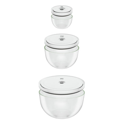 Boîte hermétique ZWILLING 3 bols en verre avec couvercle S-M-L