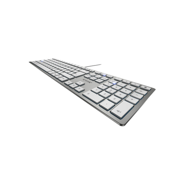 Clavier filaire CHERRY KC 6000 slim blanc/argent