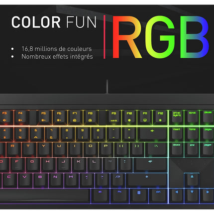 Clavier gamer sans fil CHERRY MX 2.0S RGB Noir