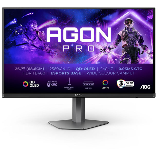 Ecran PC Gamer AOC AGON PRO 27'' OLED QHD 240 Hz