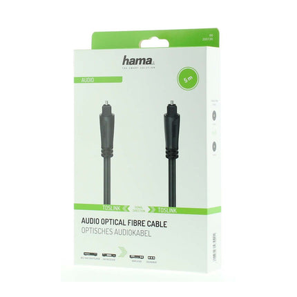 Câble optique HAMA Optique audio fiche ODT 5M Noir