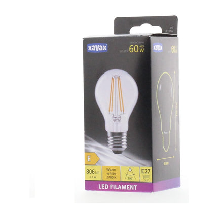 Ampoule XAVAX LED E27 6.5W CLAS
