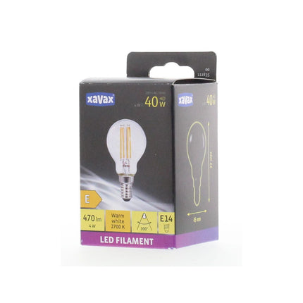 Ampoule XAVAX LED E14 4W Goutte