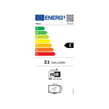 Ecran PC MEDION MD20154 Plat 27'' IPS