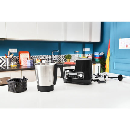 Robot cuiseur MOULINEX Clickchef noir HF456810 + cuiseur vapeur
