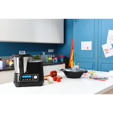 Robot cuiseur MOULINEX Clickchef noir HF456810 + cuiseur vapeur
