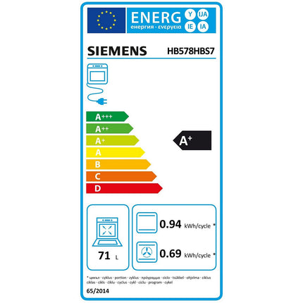Four encastrable SIEMENS HB578HBS7