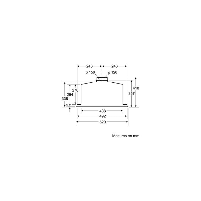 Hotte encastrable NEFF D55MH56N0