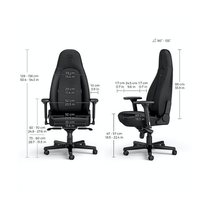 Chaise gaming NOBLECHAIRS ICON black Edition