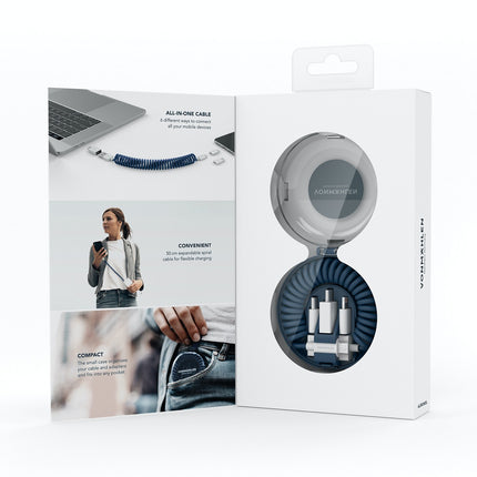 Câble trio VONMAHLEN allroundo MFi Bleu