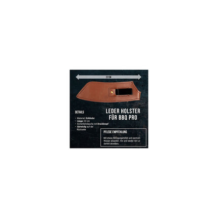 Pochette STEAK CHAMP cuir pour couteau de chef BBQ pro