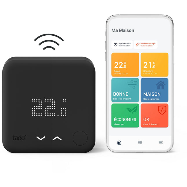 Thermostat connecté TADO connecté Sans fil Kit V3+ Noir