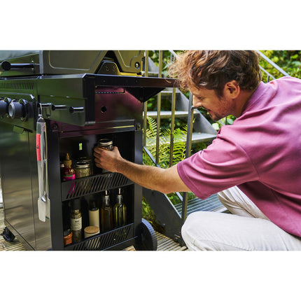 Barbecue gaz CHAR BROIL Essential 3G, sur chariot, 4 brûleurs dont 1 latéral, surface de cuisson 64 x 45 cm