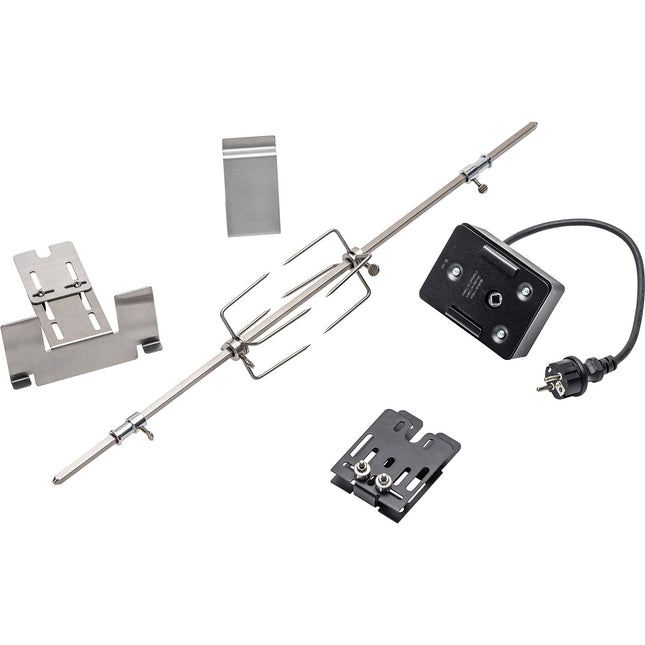 Tourne broche barbecue CHAR BROIL Inox avec boitier noir