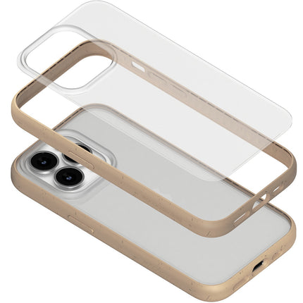 Coque bumper WOODCESSORIES iPhone 14 Pro transparent Taupe