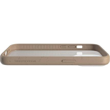 Coque bumper WOODCESSORIES iPhone 14 Pro transparent Taupe