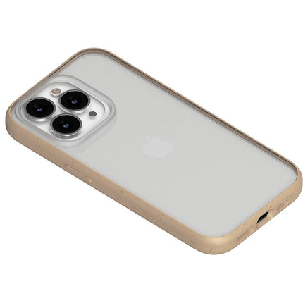 Coque bumper WOODCESSORIES iPhone 14 Pro transparent Taupe