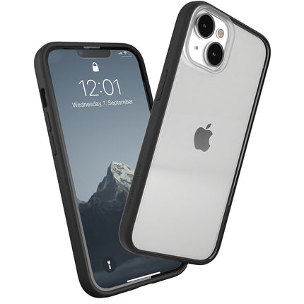 Coque bumper WOODCESSORIES iPhone 14 Plus transparent noir