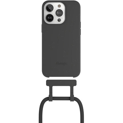 Etui avec cordon WOODCESSORIES iPhone 14 Pro Max Tour de cou noir