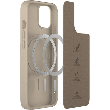 Coque bumper WOODCESSORIES iPhone 14 Plus BioCase Taupe