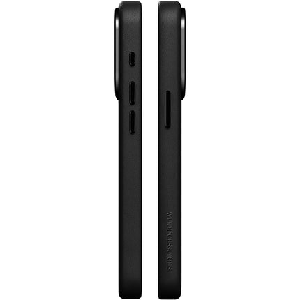 Coque WOODCESSORIES iPhone 15 Pro Cuir noir