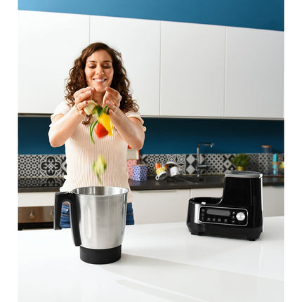 Robot cuiseur MOULINEX Clickchef noir HF456810 + cuiseur vapeur