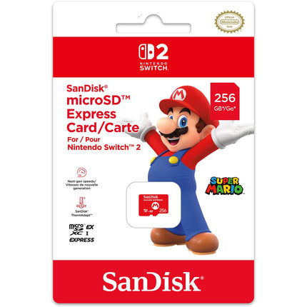 Carte Micro SD SANDISK Express 256 go Switch 2