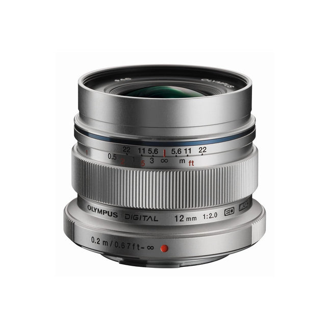 Objectif pour Hybride OLYMPUS 12mm f/2 silver M.Zuiko