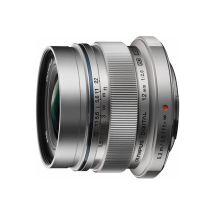 Objectif pour Hybride OLYMPUS 12mm f/2 silver M.Zuiko