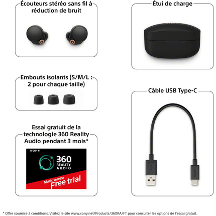 Ecouteurs SONY WF-1000XM4 Noir Reconditionné