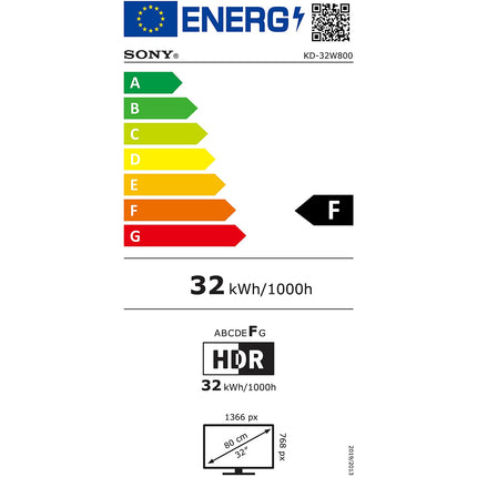TV LED SONY KD32W800P1-32 pouces (80cm)