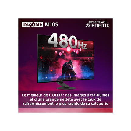 Ecran PC Gamer SONY INZONE M10S 27" QHD 480Hz OLED HDR True Black 400 HDMI 2.1 G-Sync