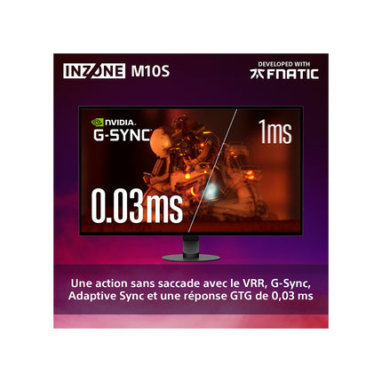 Ecran PC Gamer SONY INZONE M10S 27" QHD 480Hz OLED HDR True Black 400 HDMI 2.1 G-Sync