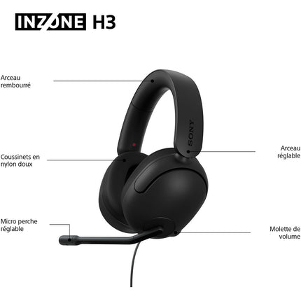 Casque gamer SONY INZONE H3 Noir