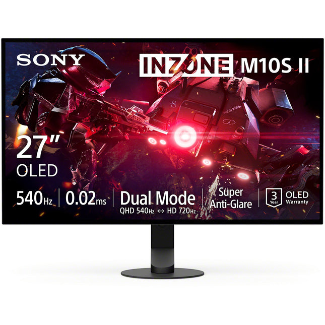 Ecran PC Gamer SONY INZONE M10S II 27" QHD Dual Mode 540Hz - 720Hz OLED HDMI 2.1 G-Sync
