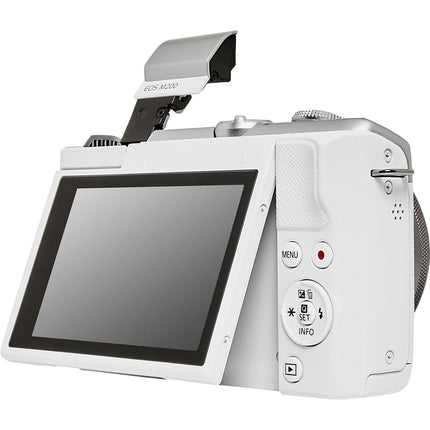 Appareil photo Hybride CANON EOS M200 Blanc + EF-M 15-45mm IS STM Reconditionné
