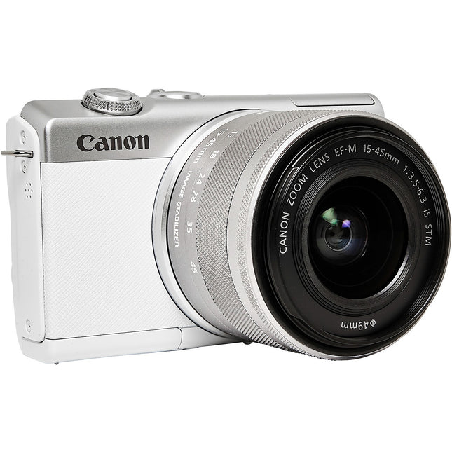 Appareil photo Hybride CANON EOS M200 Blanc + EF-M 15-45mm IS STM Reconditionné