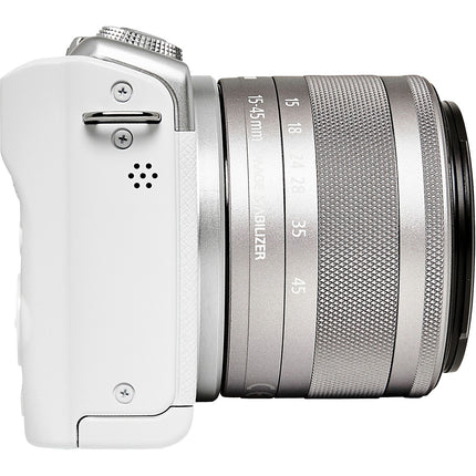 Appareil photo Hybride CANON EOS M200 Blanc + EF-M 15-45mm IS STM Reconditionné