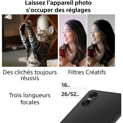 Smartphone SONY Xperia 10 VI Noir 128Go 5G Reconditionné