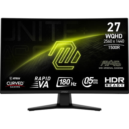 Ecran PC Gamer MSI MAG 274CQF 27" Incurvé 1500R WQHD 180Hz Fast VA HDR10 Adaptive-Sync