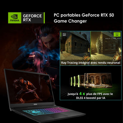 PC Gamer MSI Katana 17,3" FHD 144Hz Intel Core i7 14650HX Nvidia GeForce RTX 5070 16 Go RAM DDR5 SSD 1 To
