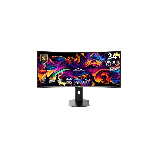 Ecran PC Gamer MSI MPG 341CQR 34" Incurvé 1800R UWQHD 360Hz QD-OLED HDMI 2.1 USB-C 90W
