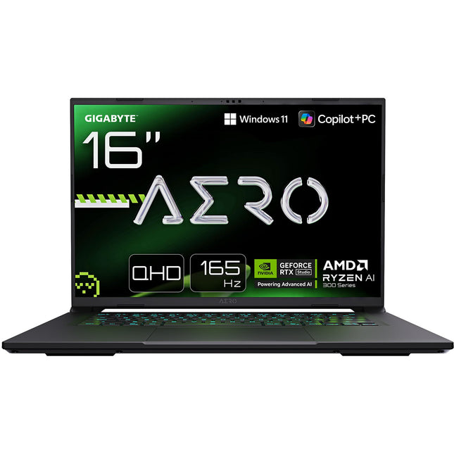 PC Gamer GIGABYTE Aero 16" WQXGA 165Hz AMD Ryzen AI 7 350 Nvidia GeForce RTX 5060 32 Go RAM DDR5 SSD 1 To