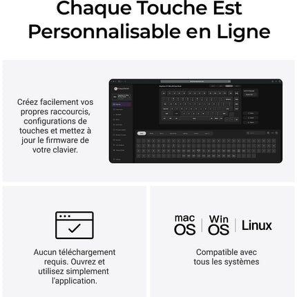 Clavier gamer sans fil KEYCHRON V6 Ultra 8K Swappable RGB Backlight