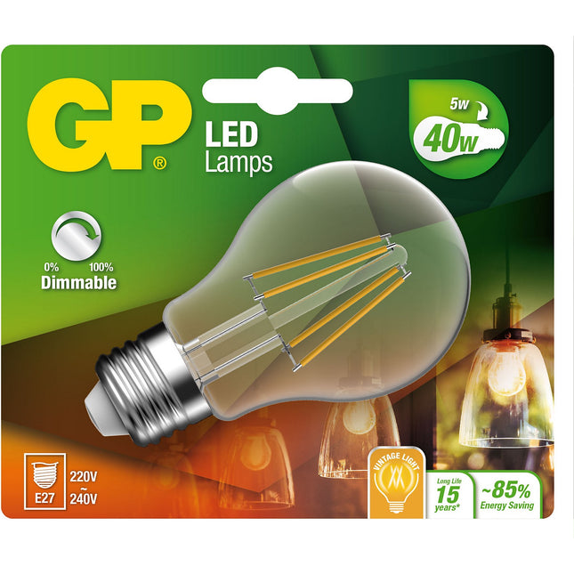 Ampoule GP LED FILAMENT CLASSIC DIM E27 5W-40W